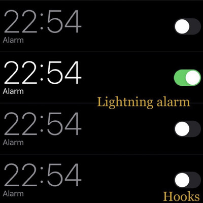 Lightning alarm/Hooks