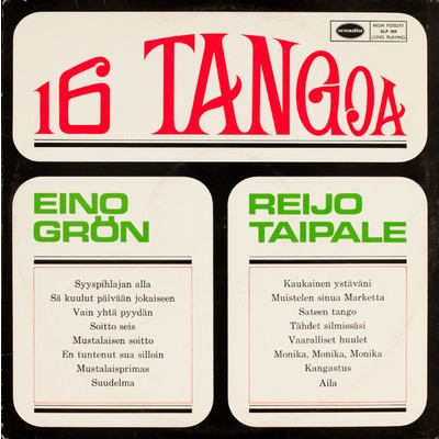 アルバム/16 tangoa/Eino Gron／Reijo Taipale