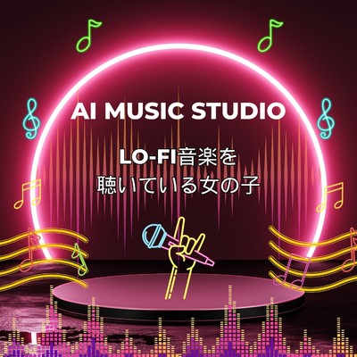 LO-FI音楽を聴いている女の子/Ai Music Studio