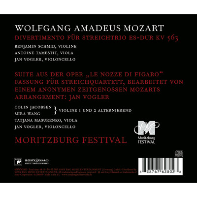 Mozart: Divertimento in ES-Dur KV 563／Figaro Suite/Jan Vogler