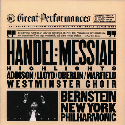 Messiah: Highlights: Lift Up Your Heads, O Ye Gates (Voice)/Leonard Bernstein／New York Philharmonic Orchestra