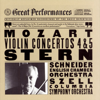 Mozart: Violin Concertos Nos. 4 & 5/Isaac Stern, English Chamber Orchestra, Columbia Symphony Orchestra, Alexander Schneider, George Szell