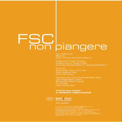 シングル/Non Piangere/FSC