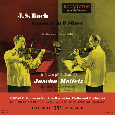 Bach: Concerto for 2 Violins in D Minor - Mozart: Violin Concerto No. 4 in D Major/Jascha Heifetz