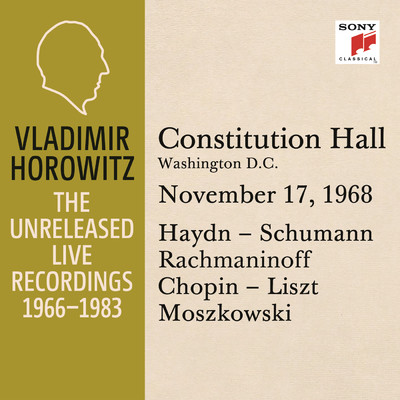 Vladimir Horowitz in Recital at Constitution Hall, Washington D.C., November 17, 1968/Vladimir Horowitz