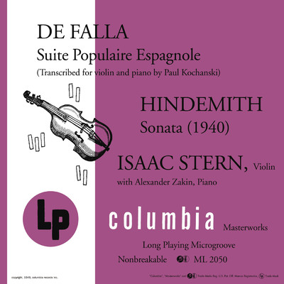 De Falla: Suite populaire espagnole - Hindemith: Sonata (1940)/Isaac Stern