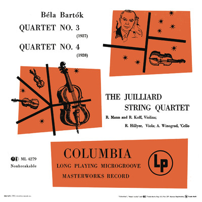 アルバム/Bartok: Quartet No. 3 & Quartet No. 4 (Remastered)/Juilliard String Quartet