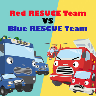 Red Rescue Team vs Blue Rescue Team/Tayo the Little Bus