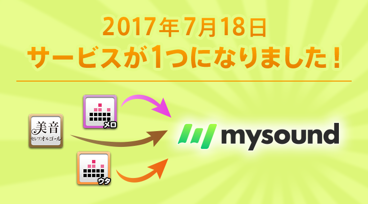 サービス移行に関するお知らせ Mysound